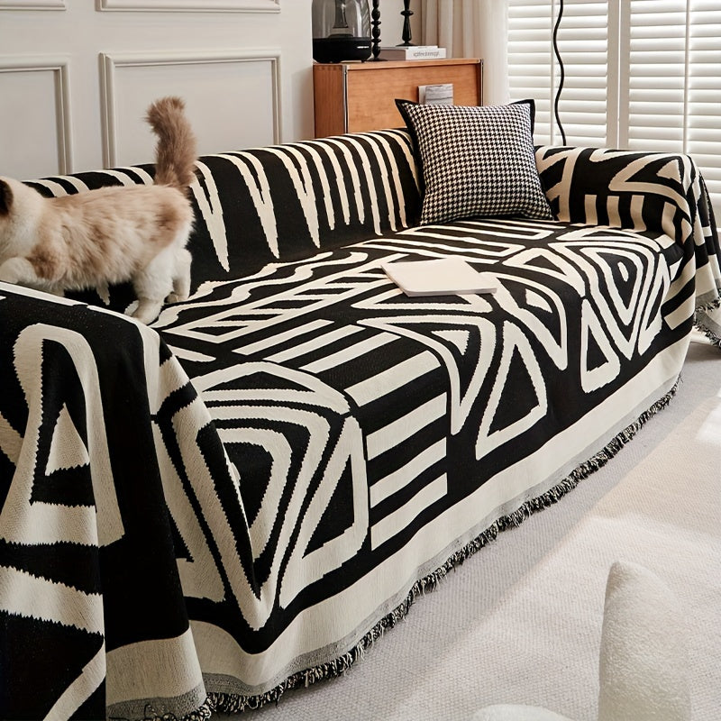 Funda de sofá estilo bohemio, antiarañazos para mascotas, antideslizante, para dormitorio, sala de estar, decoración del hogar, manta de sofá