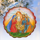 Miracle Nativity Flower Glass Ornament by G. DeBrekht - Nativity Holiday Decor - 759-035
