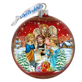 Christmas Guardian Angel Ball Glass Ornament Limited Edition by G. DeBrekht - Christmas Décor - 73877