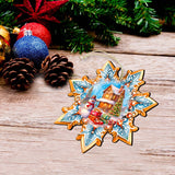 Christmas House Snowflake Wooden Ornaments Set of 3 by G. Debrekht - Christmas Decor - 8090142-S3