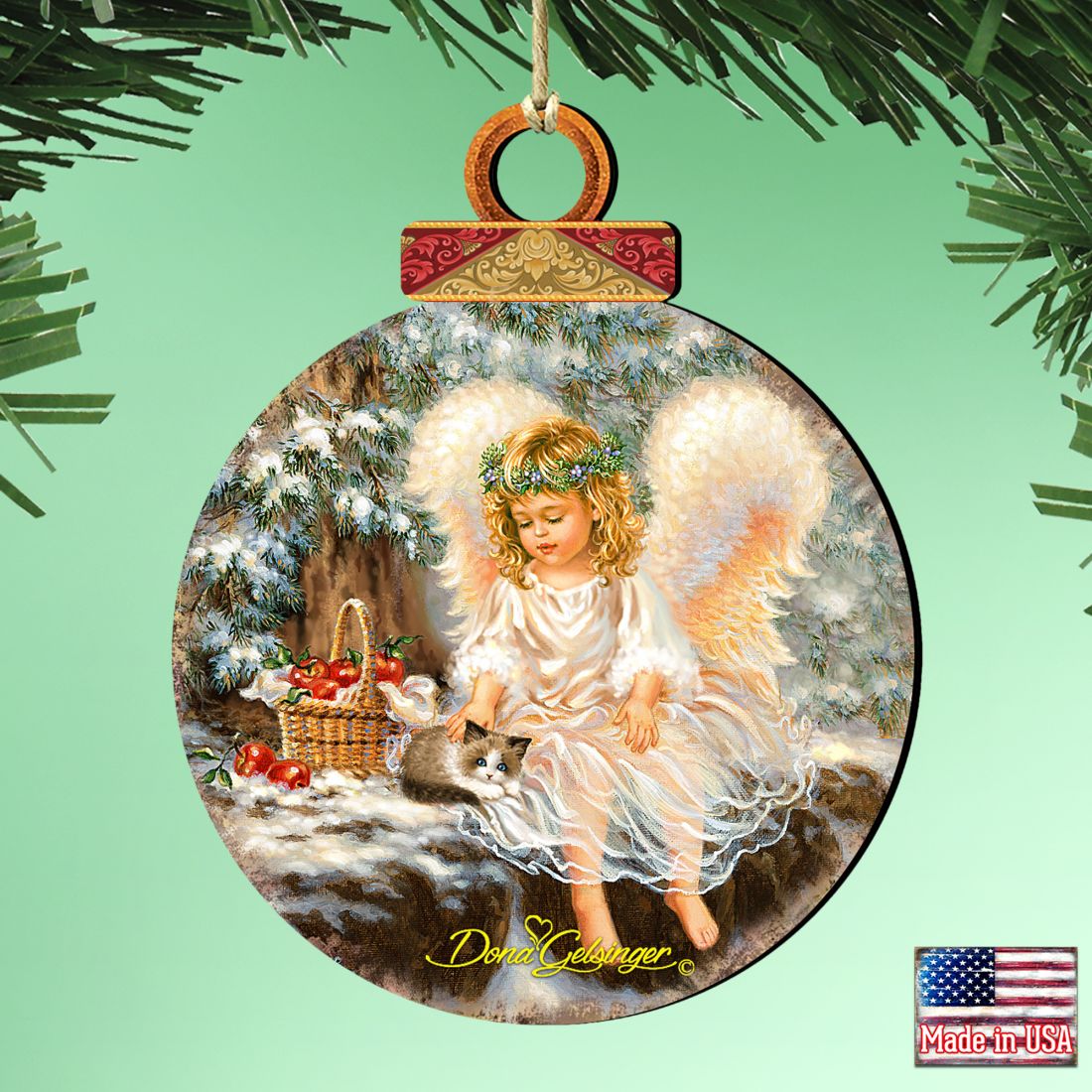 Adornos de madera "Compañeros de invierno" de Gelsinger - Decoración navideña - 8021120-0718