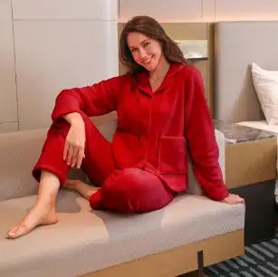 Women's Velvet Pajama Set - Lootquake
