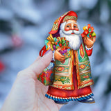 Santas Around the World - Mexican Inspired Santa - Wooden Ornaments Set of 3 by G. DeBrekht Christmas Santa Snowman Decor - 8091308S3