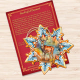 Adornos de madera con forma de copo de nieve de alce del bosque de G. Debrekht - Decoración de vida silvestre - 8688413