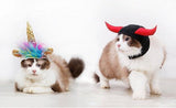 Sombreros de Halloween para mascotas "Unicornio vs. Diablo"