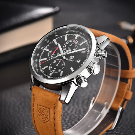 Fashion Casual Watch Mens Watches Men Luxury Brand Quartz Watch Business Leather Men's Watches Clock - Lootquake