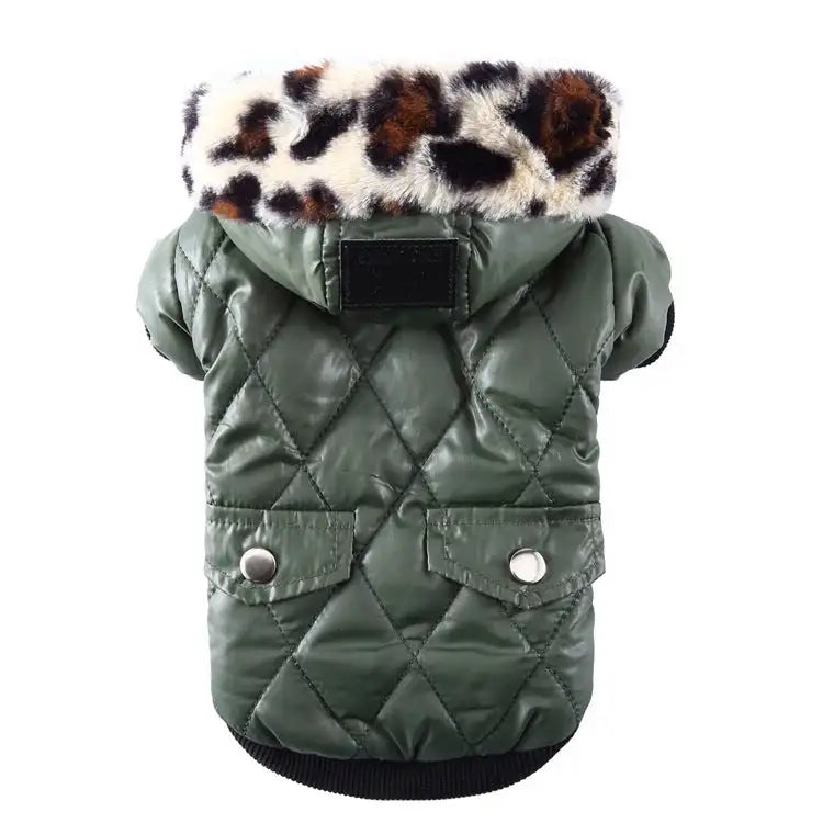 Cross-border pet supplies pet clothes dog clothes autumn and winter fur collar coat pet dog clothing - Lootquake