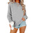 Solid Color Crew Neck Coat Long Sleeve Hoodie - Lootquake
