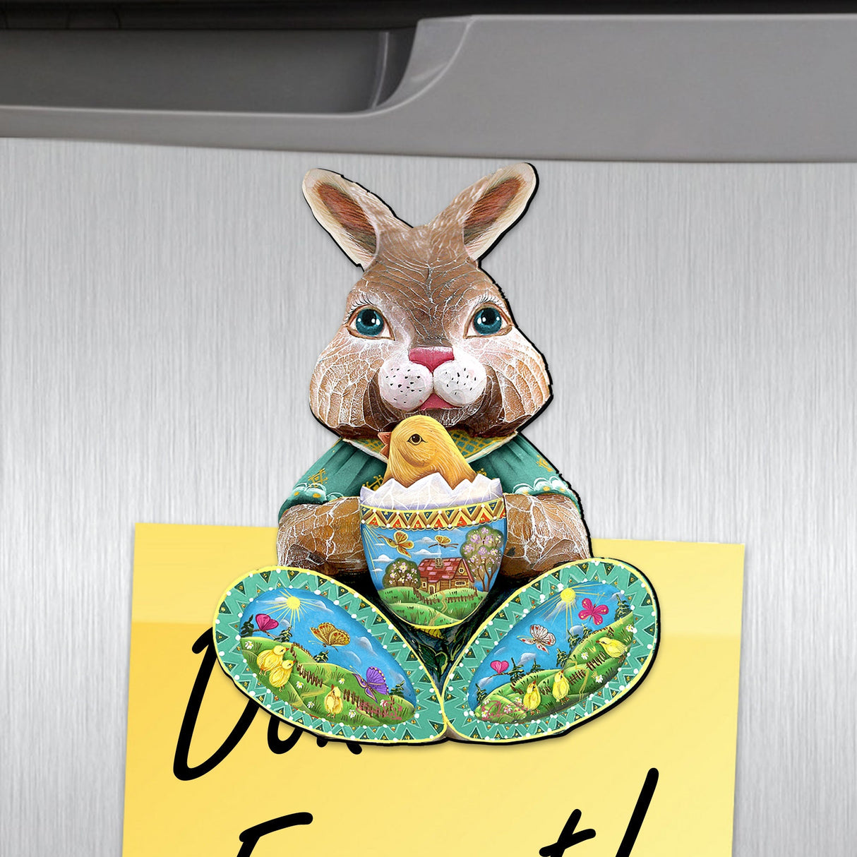 Easter Bunny Shape Refrigerator Magnets Set of 3