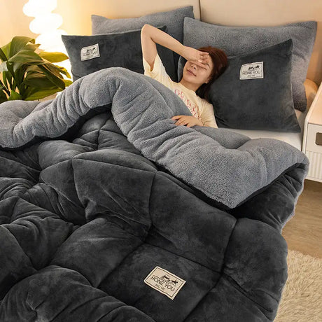Winter Thermal Coral Fleece Blanket Duvet - Lootquake