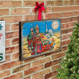 Arte mural de madera de la Natividad de los Reyes Magos de G. DeBrekht - Decoración navideña - 8173853B