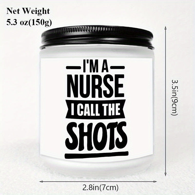 1pc Lavender Scented Candle 5.3Oz Soybean Wax Best Nurse Ever Gifts Idea for Women Men RN Friend Nursing Supervisor Bestie Guy Cowoker Him Her on Practitioner School Nurse Graduation Thank You Appreciation Birthday Christmas
