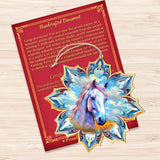 Adornos de madera con forma de copo de nieve de caballo blanco de G. Debrekht - Decoración de vida silvestre - 8688433