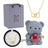 Engraved Double Heart Necklace Simple Rose Gift Set - Lootquake