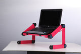 "Adjustable Folding Laptop Stand with Ergonomic Design and Mouse Pad"Adjustable Folding Laptop Stand with Ergonomic Design and Mouse Pad