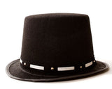 Black Top Hat w/ Silver Trim