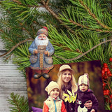 Santa Decorative Wooden Clip-on Ornaments Set of 6 by G. Debrekht - Christmas Decor - 8090032C-S6