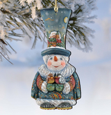 Old World Christmas Snowman Wooden Ornaments by G. DeBrekht - Christmas Santa Snowman Decor - 8116420