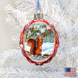 Squirrel Mercury Glass Ornament by G. DeBrekht - Wildlife Holiday Decor - 771027