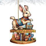 Carousel Bunny with Toys Wooden Ornaments by G. Debrekht - Christmas Decor - 8100195-3