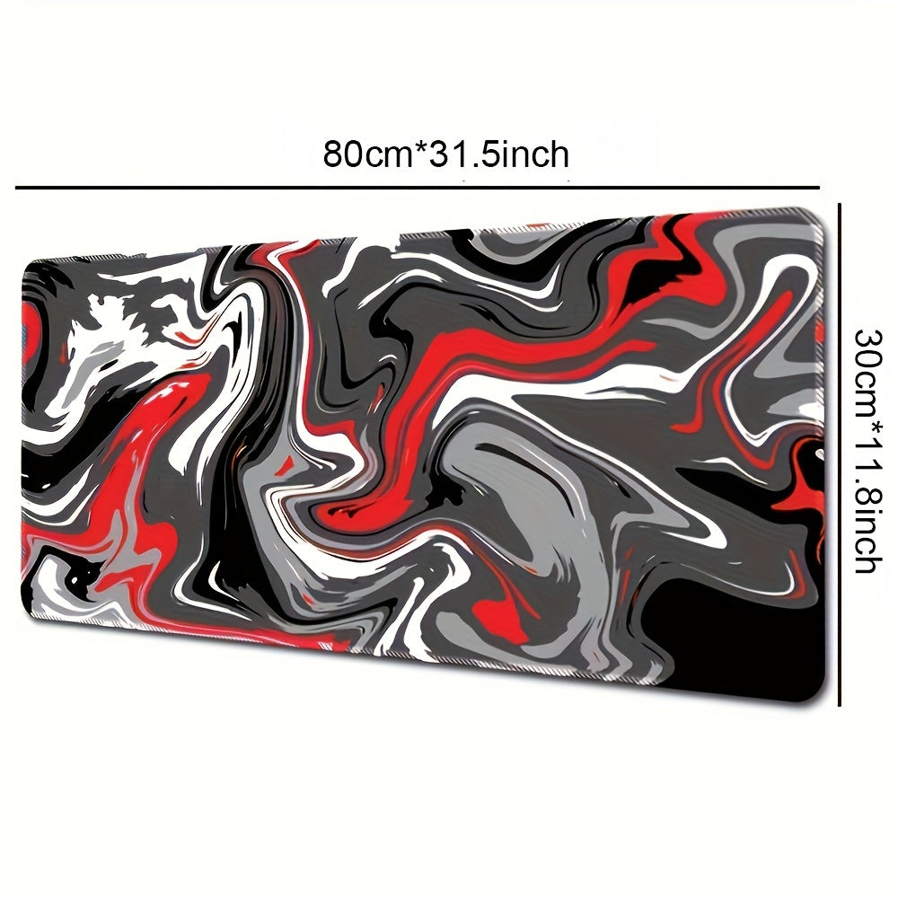 Alfombrilla de ratón grande para juegos, base de goma antideslizante, lavable, diseño de grafiti abstracto, ideal para el trabajo, juegos y la oficina.