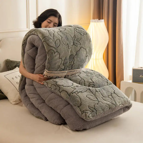 Winter Thermal Coral Fleece Blanket Duvet - Lootquake