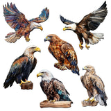 Eagle's Flight Decorative Wooden Magnets Set of 6 by G. Debrekht - Wildlife Decor - 8090101G-S6