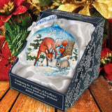 Forest Fends Ball Glass Ornament by G. DeBrekht - Wildlife Holiday Decor - 73412
