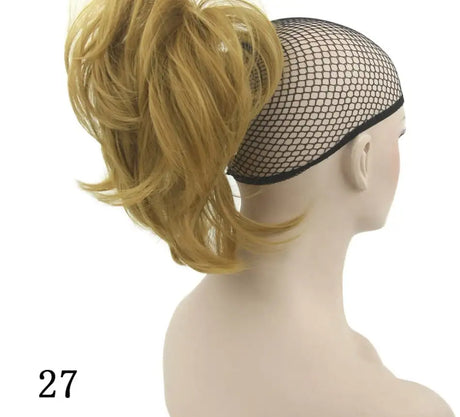 Grip ponytail short hair female curly hair wig flexible hair ponytail - Lootquake