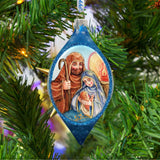 Nativity Drop Glass Ornament by G. DeBrekht - Nativity Holiday Decor - 757-021