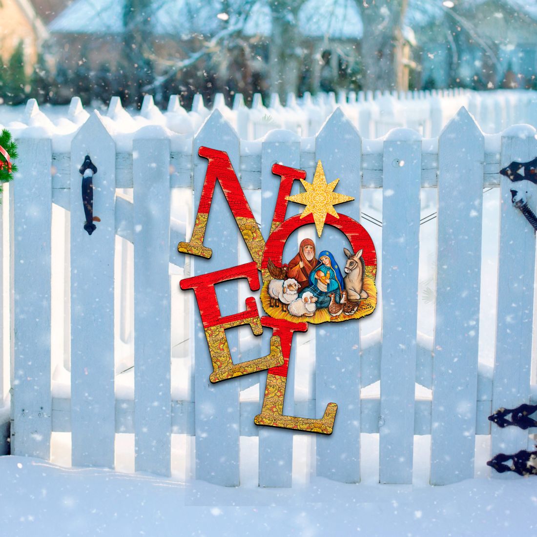 Noel Nativity Christmas Nativity Door Decor by G. DeBrekht - Nativity Holiday Decor - 8121458H