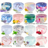 4*6cm [1.57*2.37in] 2.5oz*32, Marbled Jar Candle, Each Pattern Has Its Own Characteristics, Colorful, Beautiful. This Scented Candle Is Widely Used For Holiday Gifts And Home Renovations. Note: No Open Flame Heating