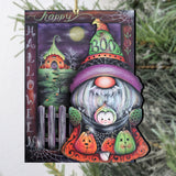 Boo Halloween Gnome Wooden Ornaments by Jamie Mills-Price Halloween Decor - 8611077-MP