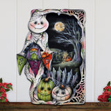 Night of the Pumpkins Holiday Door Decor by Jamie Mills-Price - Halloween Decor - 8611078H-MP