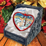 Bunny Play Glass Ornament by G. DeBrekht - Christmas Decor - 753-009