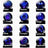 Blue Purple Glass Diamond Keychain Constellation Pendant - Lootquake