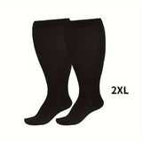 1 par de calcetines de compresión unisex de talla grande, hasta la rodilla, 20-30 mmHg, transpirables y circulantes, para pantorrillas, para mujer y hombre.