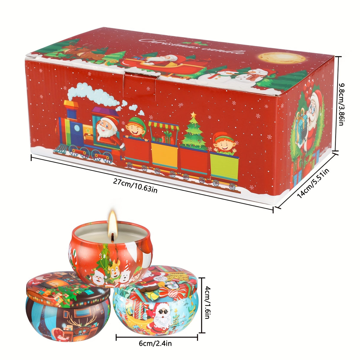 16pcs 1.6*2.4in (4cm*6cm) Christmas Scented Candle, Smoke-free, Non-drip, Elegant Romantic Candle, Suitable for Family, Wedding, Church, Seasonal Celebrations, Also Very Suitable for Christmas.