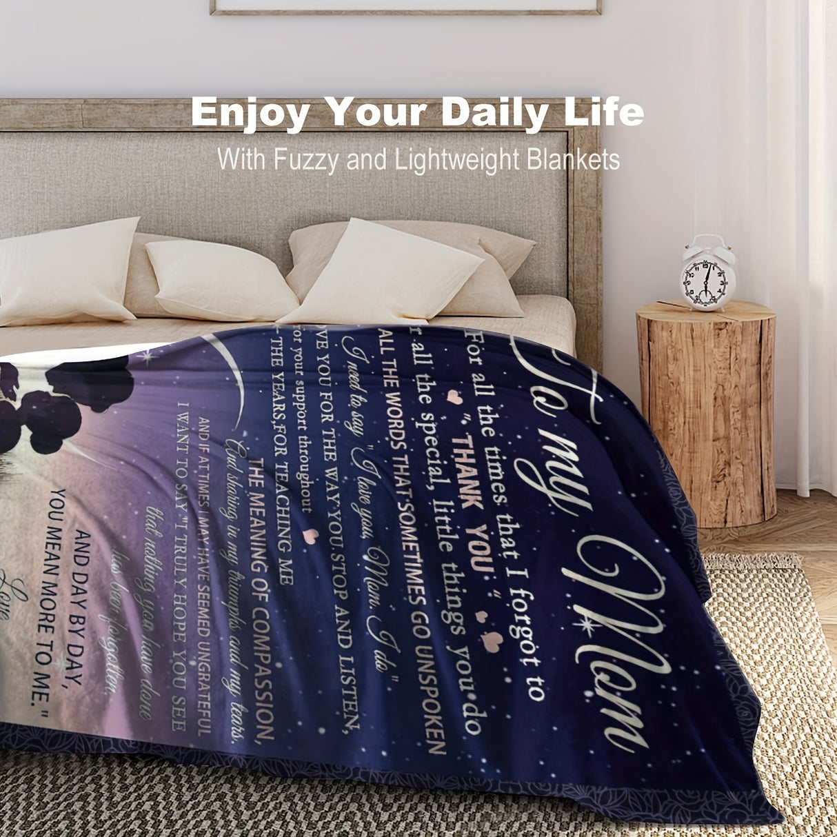 Cozy Blanket Gift - Soft, Funny, and Heartwarming Birthday Present for Mom, Daughter's Thoughtful Mother's Day, Christmas, and Birthday Gift Idea for Mothers