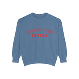 Customizable Unisex Garment-Dyed Sweatshirt, Personalized Gift, Cozy Streetwear, Casual Outfit, Unique Design Sweatshirt