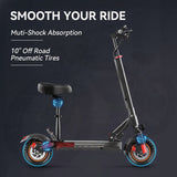 1 Ninebot M4 Adult Electric Scooter - Foldable Commuter Model with 600W Motor, 10-inch Pneumatic Tires, Dual Suspension & Braking System, Cruise Control, Seat for Pets, 31-Mile Range, Fast Charging, Black Aluminum Alloy, U.S.