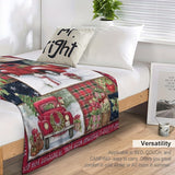 1pc Cozy Christmas Car Print Flannel Blanket - Ultra-Soft, Warm, and Lightweight Throw Blanket for Couch, Sofa, Office, Bed, Camping, and Travel - Multi-Purpose, All-Season Gift Blanket for Family and Friends with Versatile U