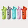 5 pares de calcetines deportivos profesionales para hombre, de verano, de malla fina, transpirables, absorbentes del sudor, antiolor, con protección para el talón y las orejas.