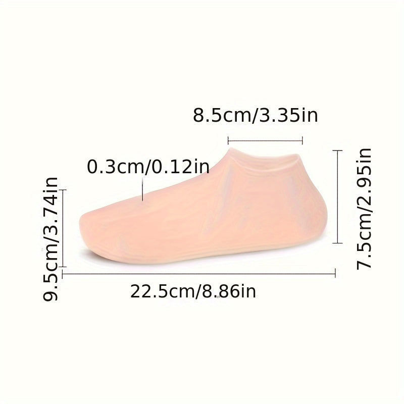 Chaussettes hydratantes en silicone pour pieds secs et crevassés, peaux rugueuses et chaussettes antidérapantes à l'aloe vera pour pieds secs et crevassés, chaussettes en gel spa pour soins des pieds après pédicure