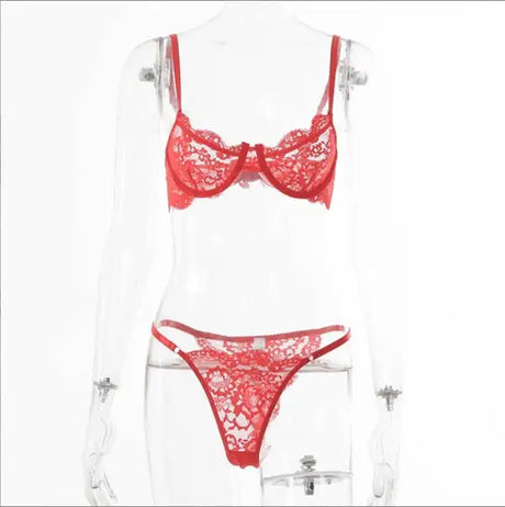 Ladies Underwire Lace Lingerie Suit Fashion - Lootquake
