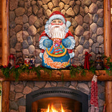 Birdie Santa Christmas Door Decor by G. DeBrekht - Christmas Santa Snowman Decor - 8117902H