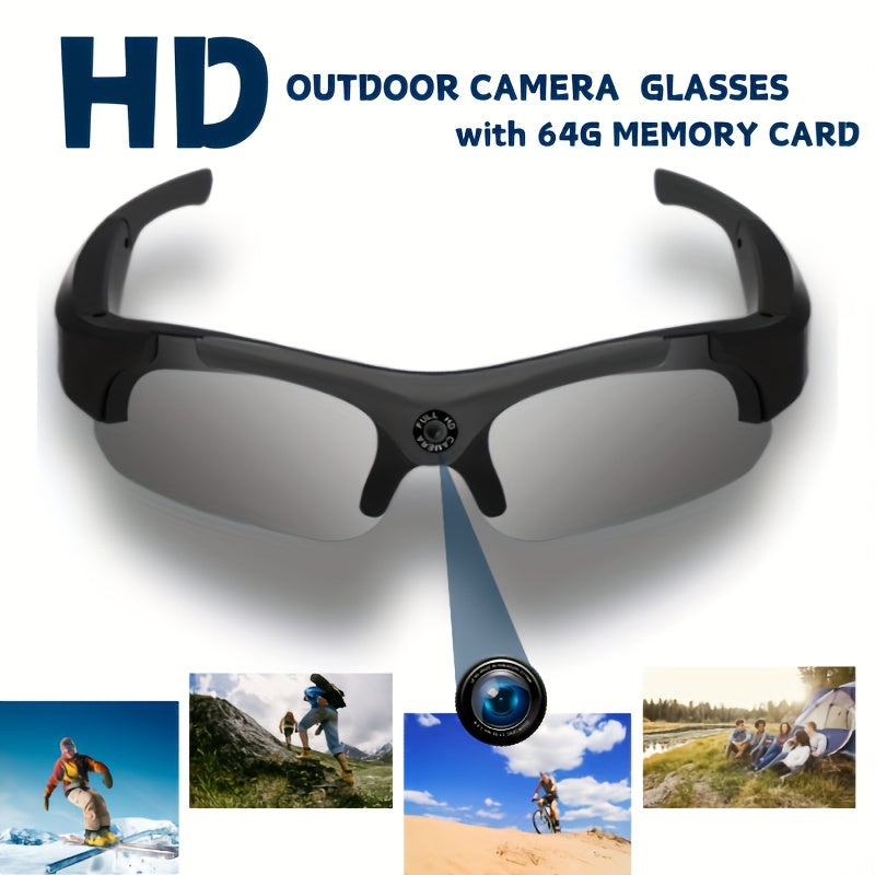 1080P HD Camera Glasses Smart CamcorderOutdoor Cycling Sports Glasses VideoCamera, Long Battery, Smart Glasses For Biking, Fishing, Travelling