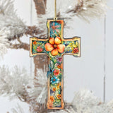 Blossom Cross Wooden Ornaments by G. DeBrekht Easter Spring Decor - 8688165