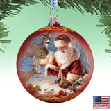 Adorno de cristal "Abundancia de alegría", edición limitada, de D. Gelsinger - Decoración navideña de Papá Noel y muñeco de nieve - 73890-0104