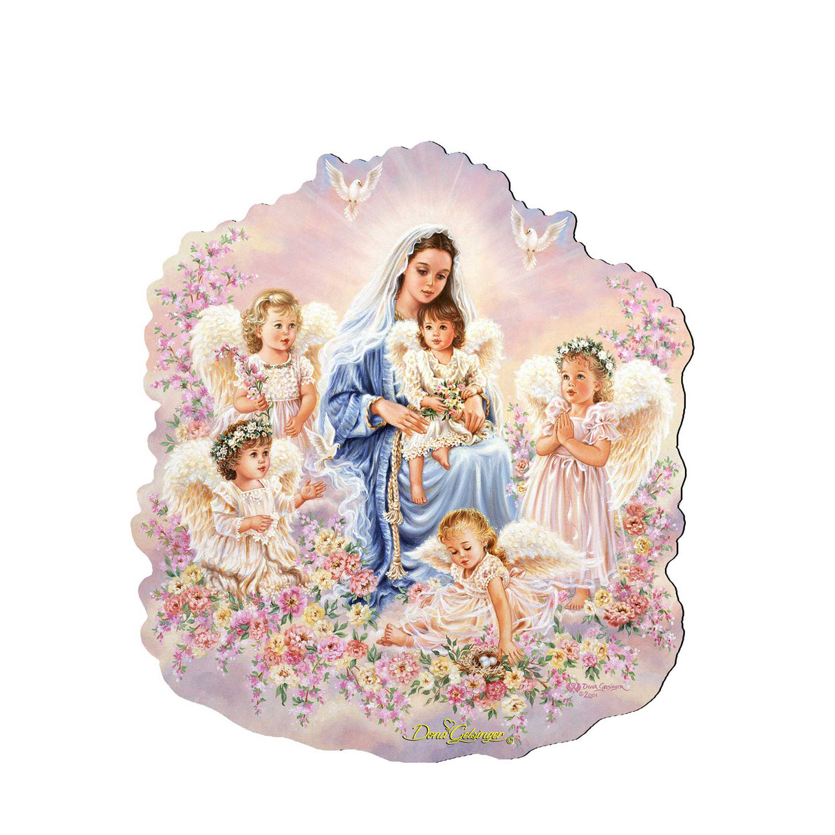 Corona de ángel "Regalo de amor", decoración para puerta de D. Gelsinger - Decoración navideña - 8461031H-0108